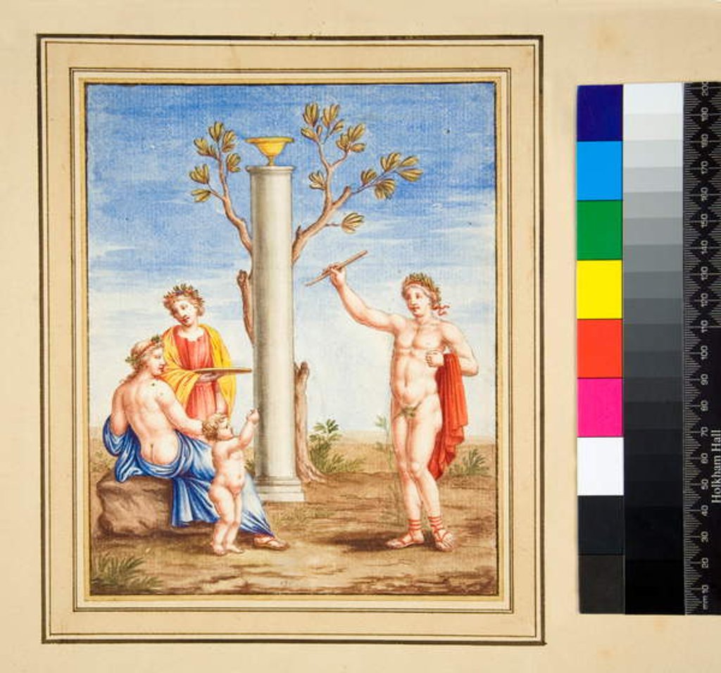 Detail of A scene of sacrifice by Pietro Santi Bartoli