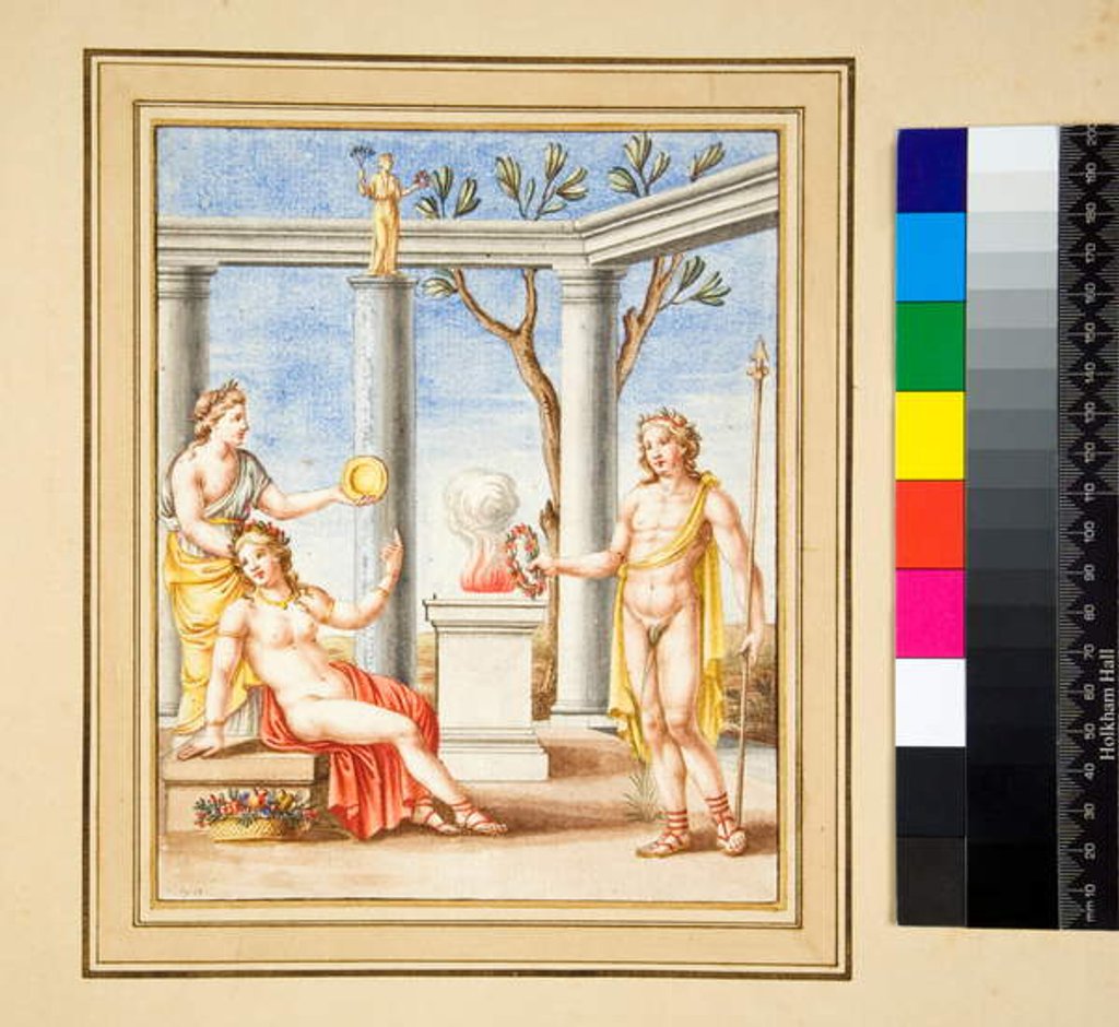 Detail of A scene of sacrifice by Pietro Santi Bartoli