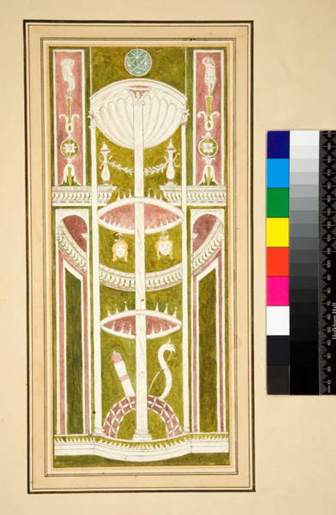 Detail of A Tripod on green ground by Pietro Santi Bartoli