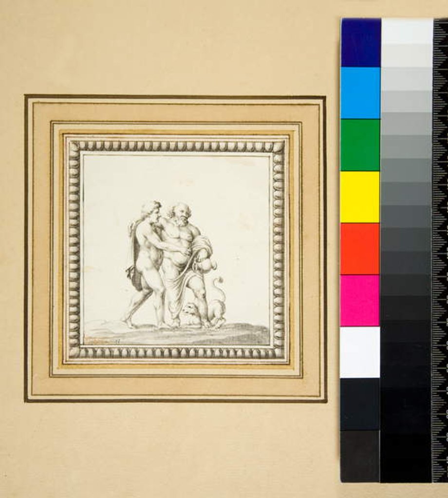 Detail of Three silver panels from the front of a wooden chest by Pietro Santi Bartoli