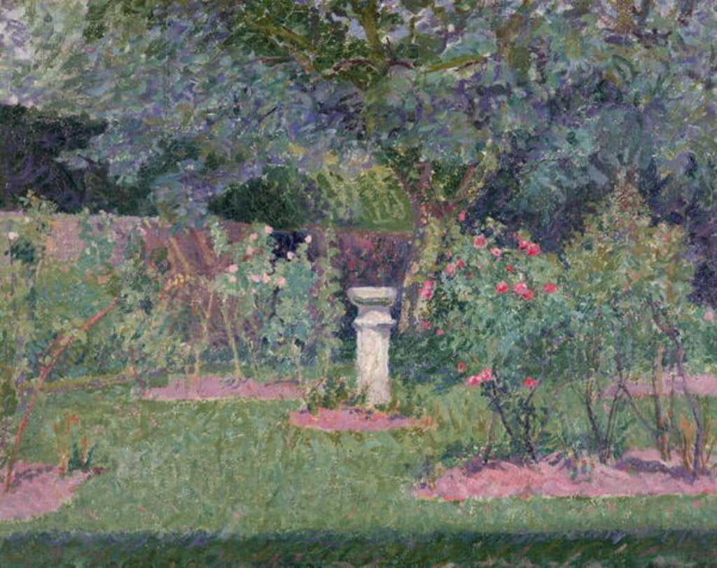 Detail of The Garden at Hertingfordbury, 1908 by Spencer Frederick Gore