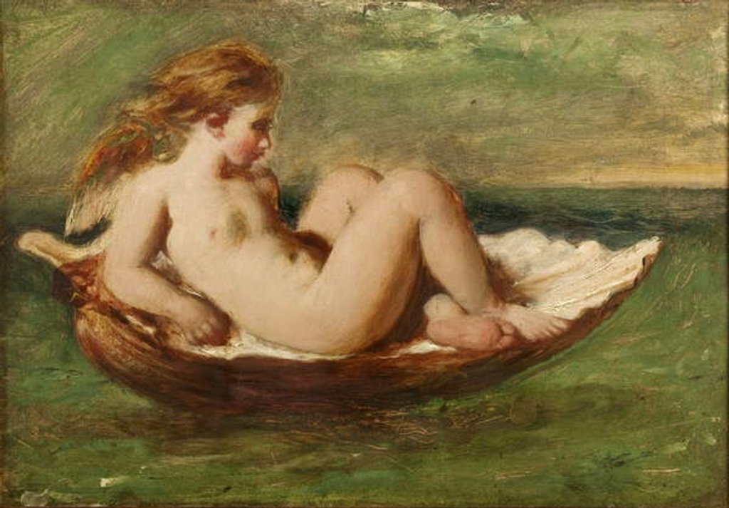 Detail of Cupid in a Shell by William Etty