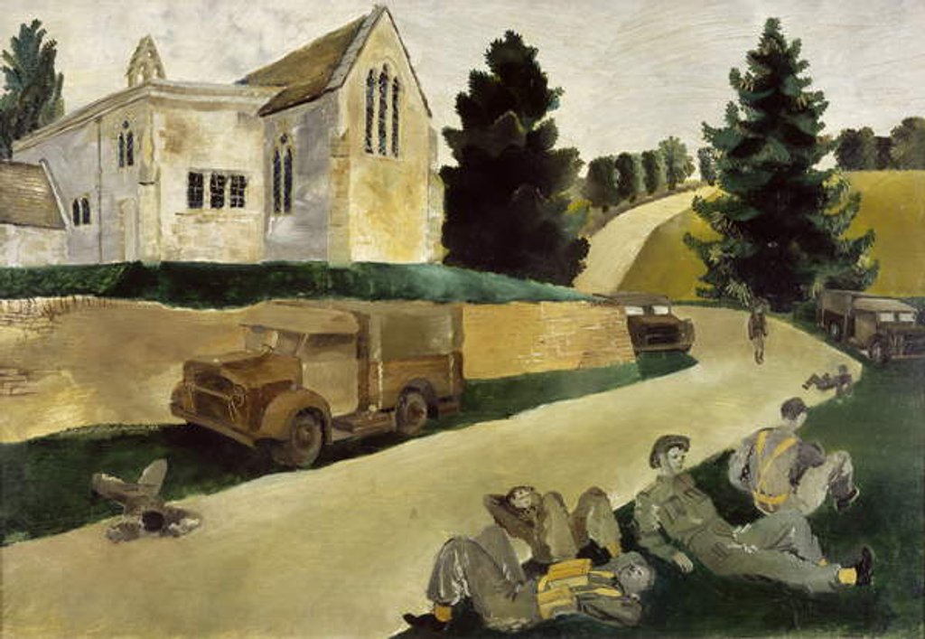 Detail of The Minute Halt, 1941 by Albert Richards
