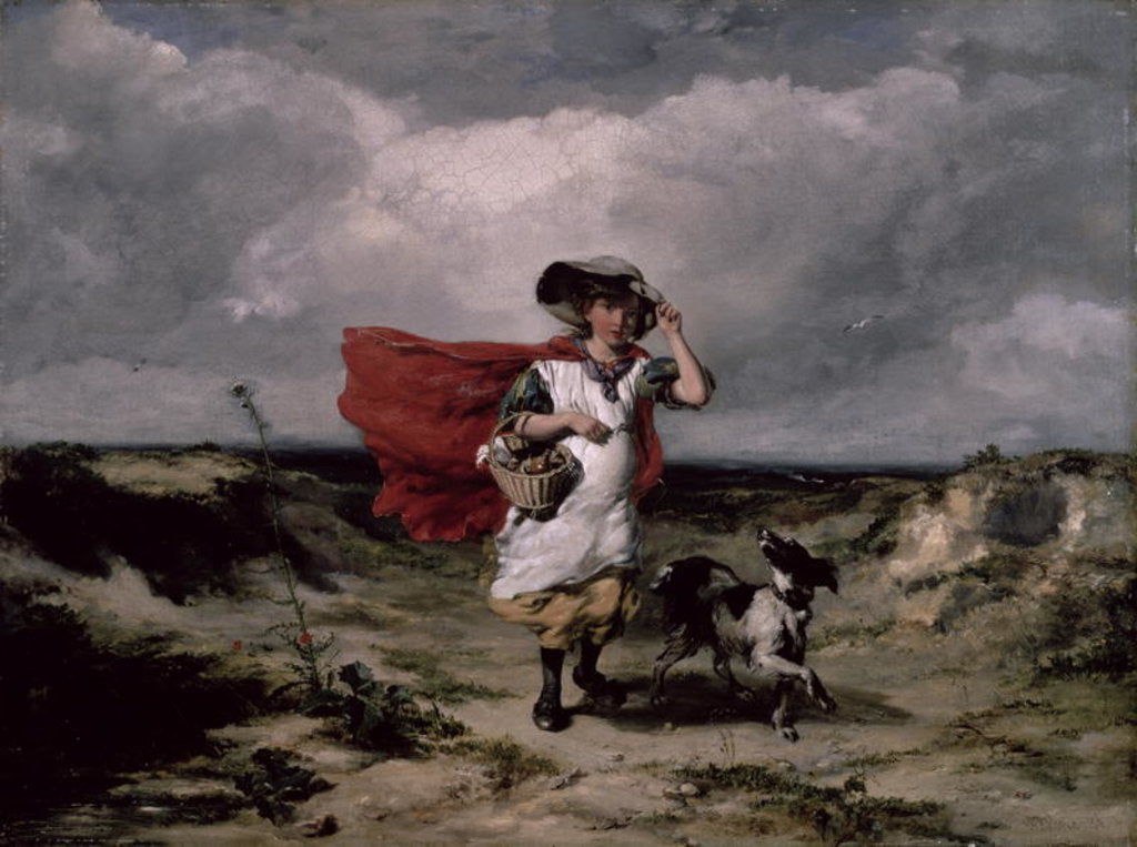 Detail of Crossing the Heath, Windy Day, 1836 by Paul Falconer Poole