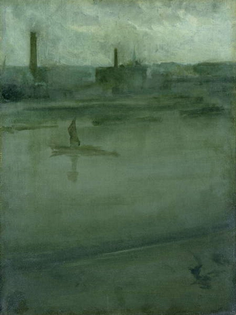 Detail of Grey and Silver: The Thames by James Abbott McNeill Whistler