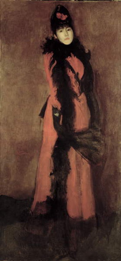 Detail of Red and Black: The Fan, 1891-94 by James Abbott McNeill Whistler