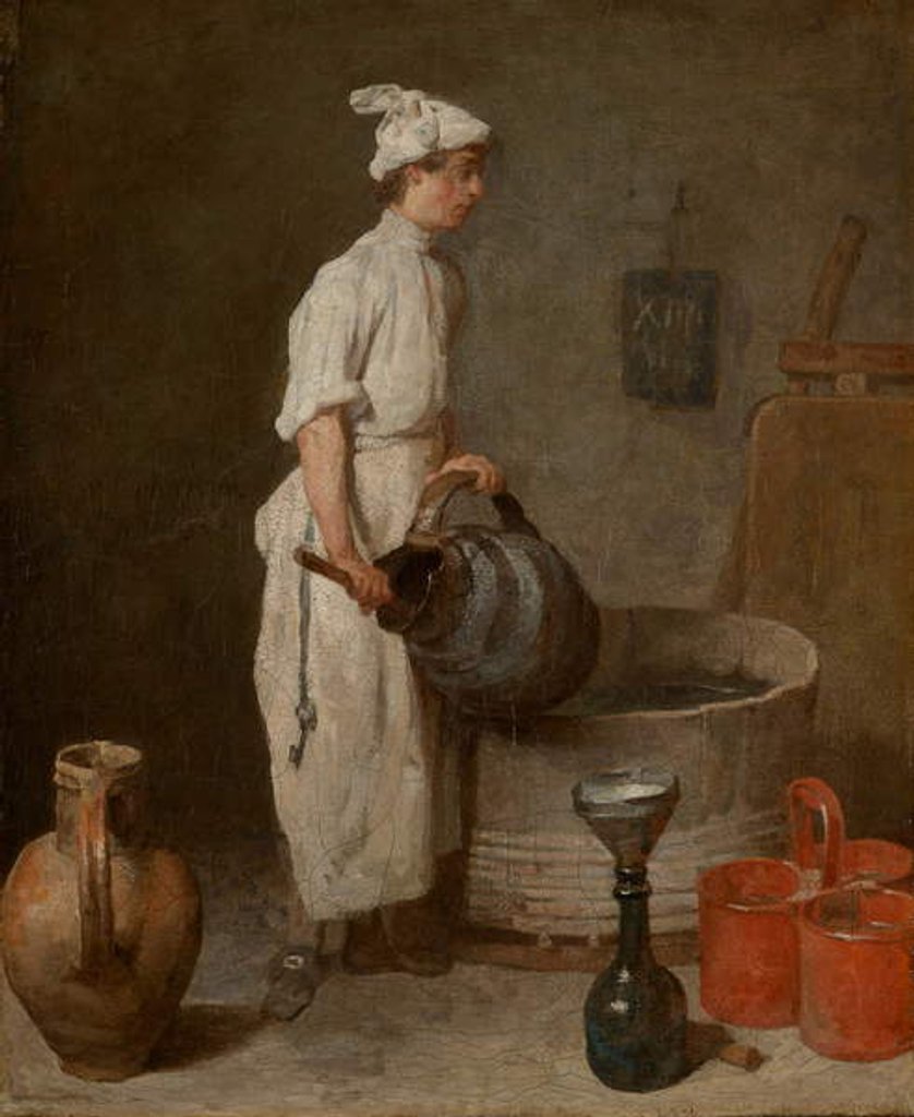 Detail of The Cellar Boy, 1738 by Jean-Baptiste Simeon Chardin