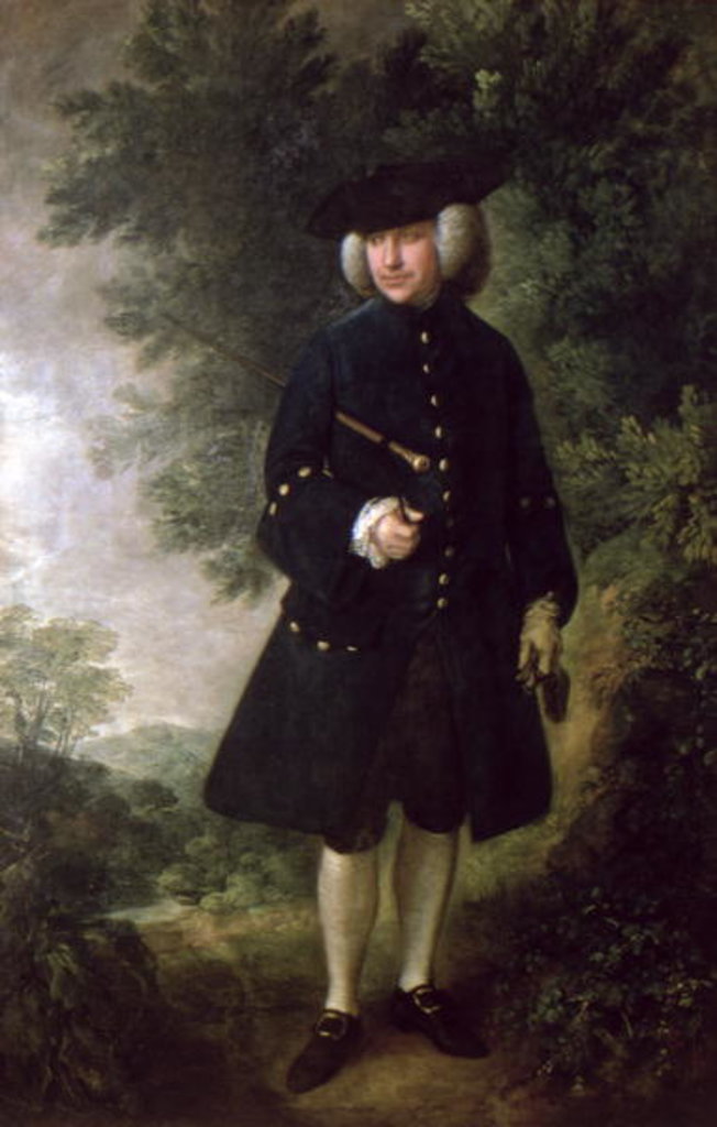 Detail of Portrait of Dr. Rice Charleton c.1764 by Thomas Gainsborough
