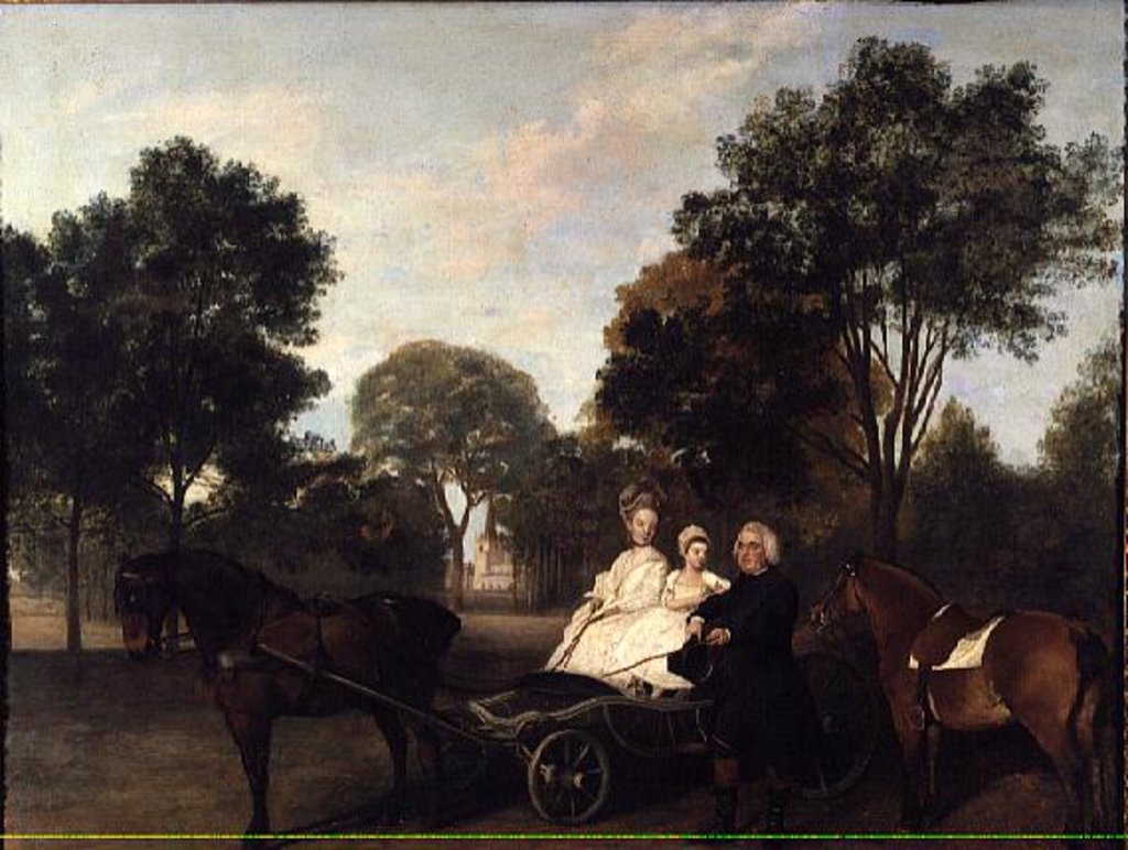 Detail of The Rev. Robert Carter Thelwall and Family, 1776 by George Stubbs