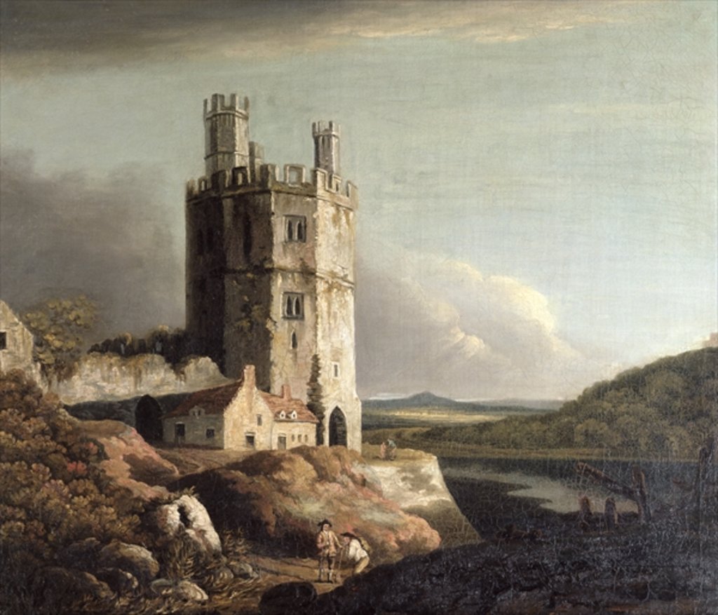 Detail of The Eagle Tower, Caernarvon Castle, 1802 by Benjamin Barker