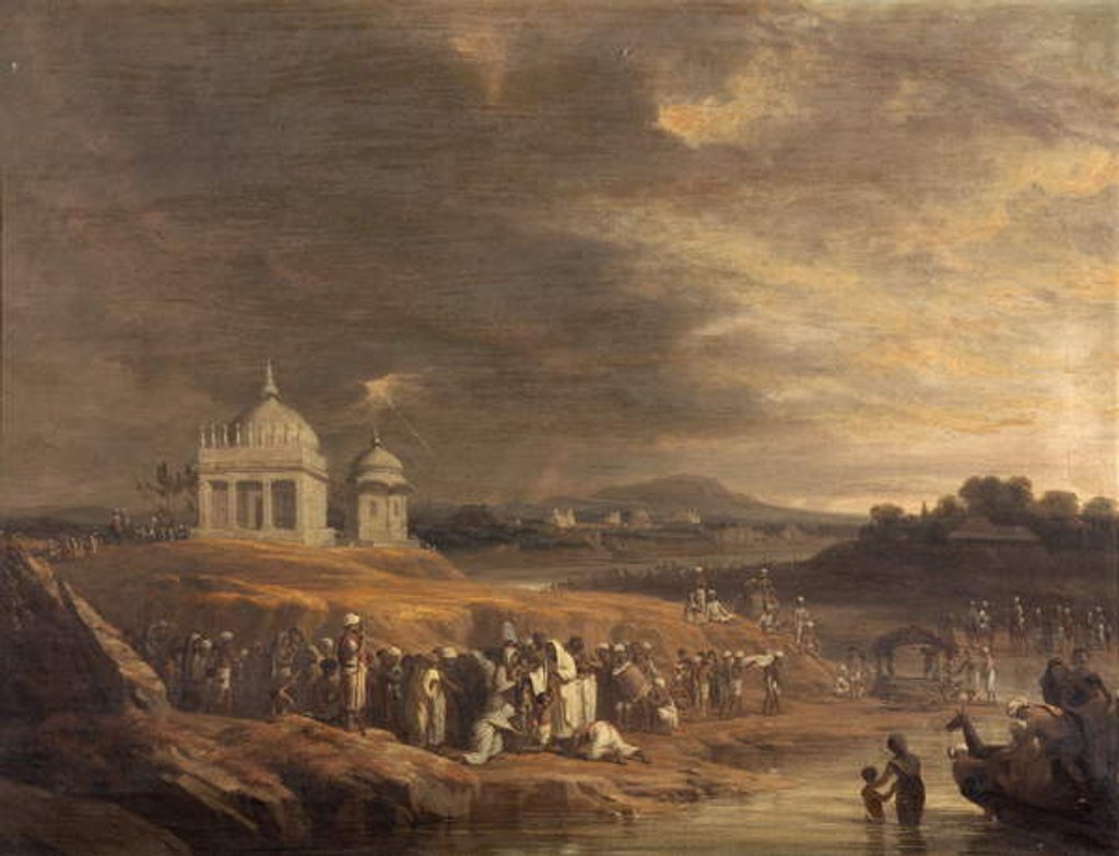 Detail of Indian Landscape with a Funeral by William Frederick Witherington