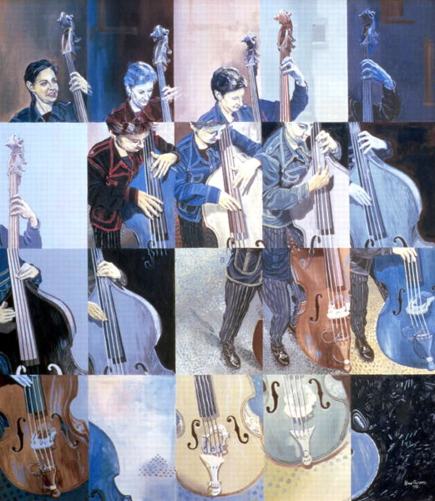 Detail of Paula Gardiner, Jazz Bassist, 1998 by Huw S. Parsons