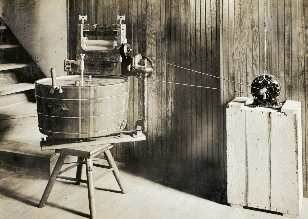 Detail of Motor-Driven Washing Machine and Wringer by Anonymous