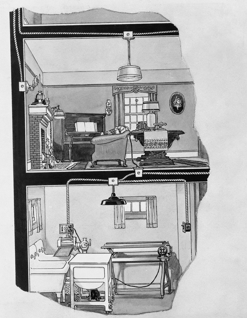 Detail of Illustration for Home of a Hundred Comforts Booklet by Anonymous