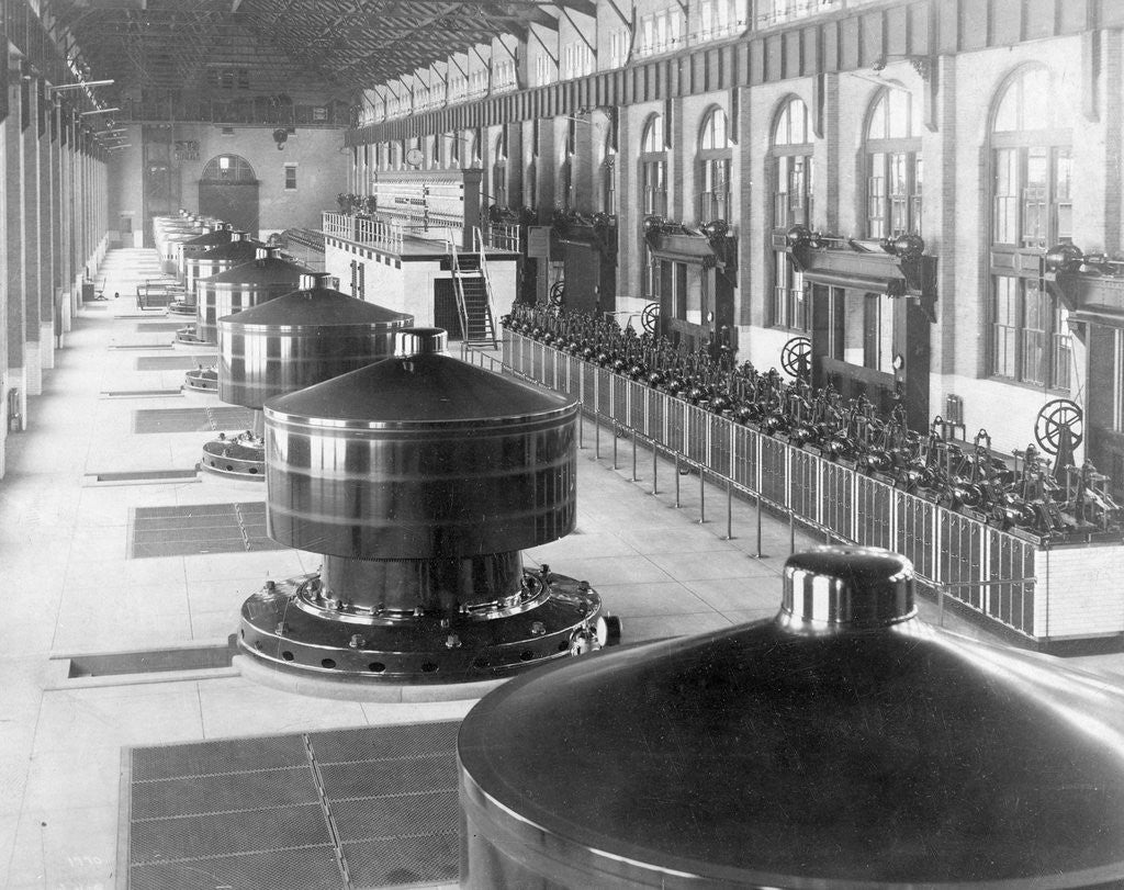 Detail of Generators Inside a Power House by Anonymous