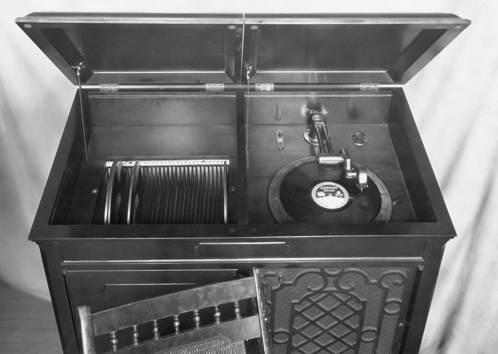 Detail of Edison Electric Phonograph by Anonymous