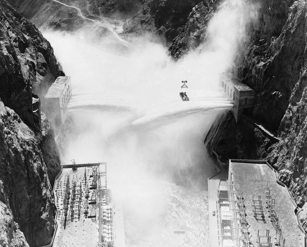 Detail of Discharging Water from a Dam by Anonymous