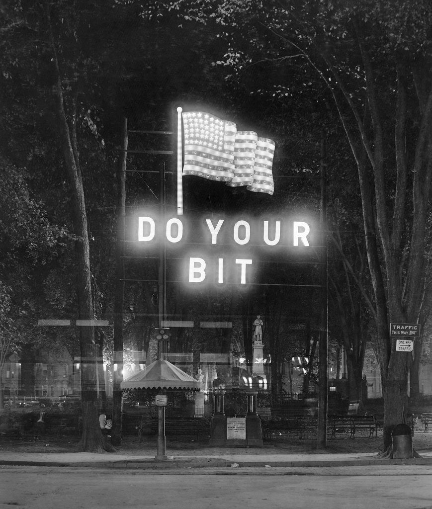 Detail of Do Your Bit Sign by Anonymous