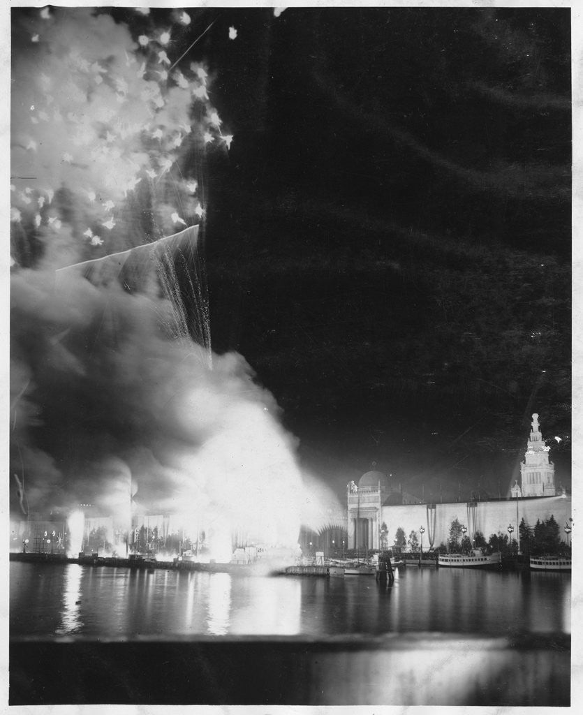 Detail of Fireworks at Panama Pacific International Exposition by Anonymous