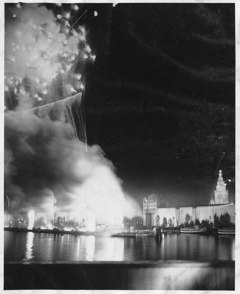 Detail of Fireworks at Panama Pacific International Exposition by Corbis