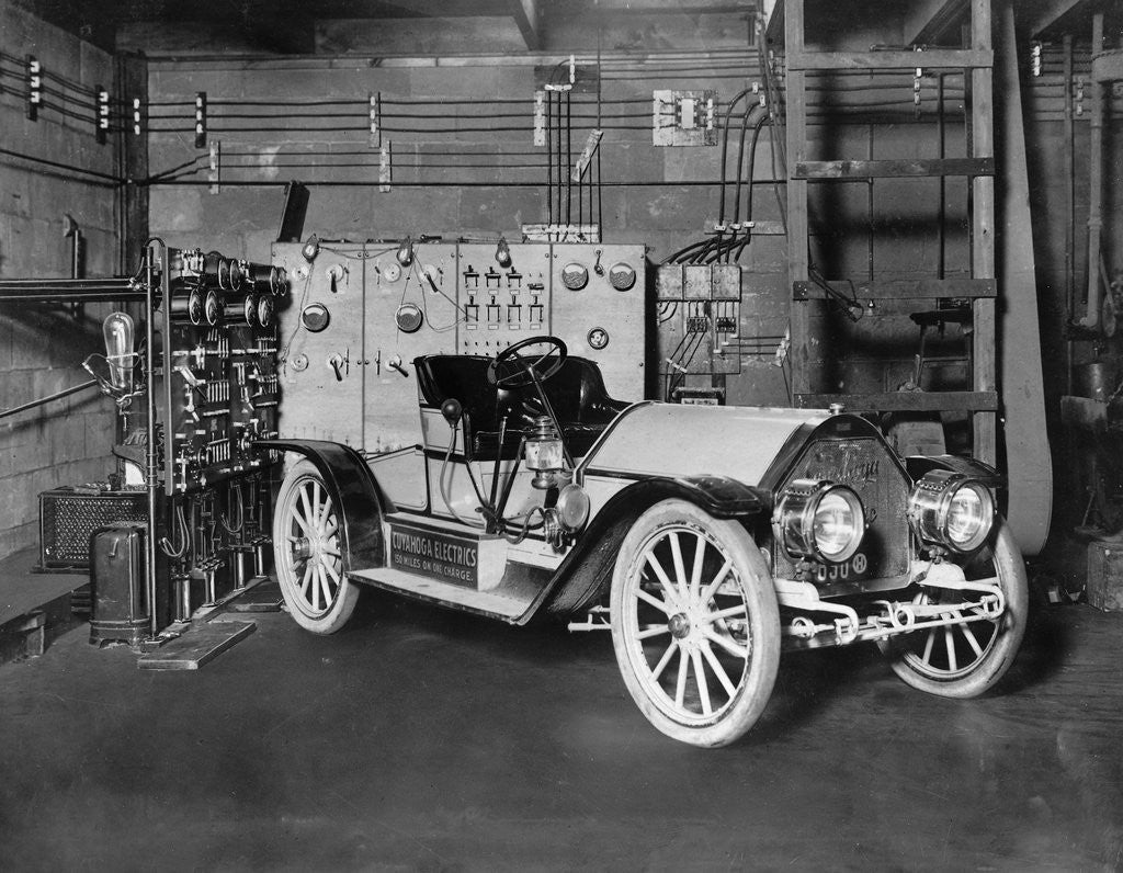 Detail of Electric Car at Charging Station by Anonymous