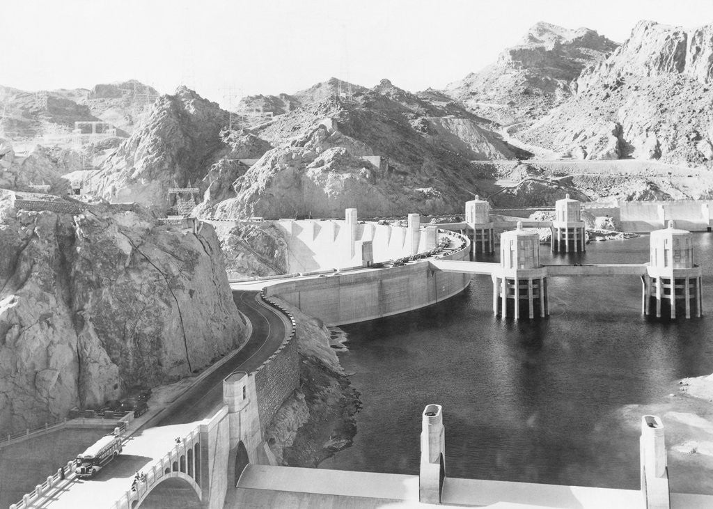 Detail of Intake Towers of Boulder Dam by Anonymous