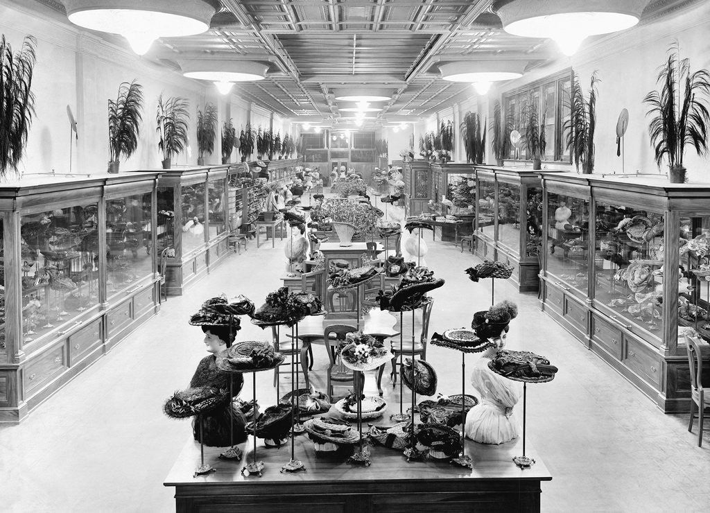 Detail of Simon Stahl Millinery Store, ca. 1917 by Corbis