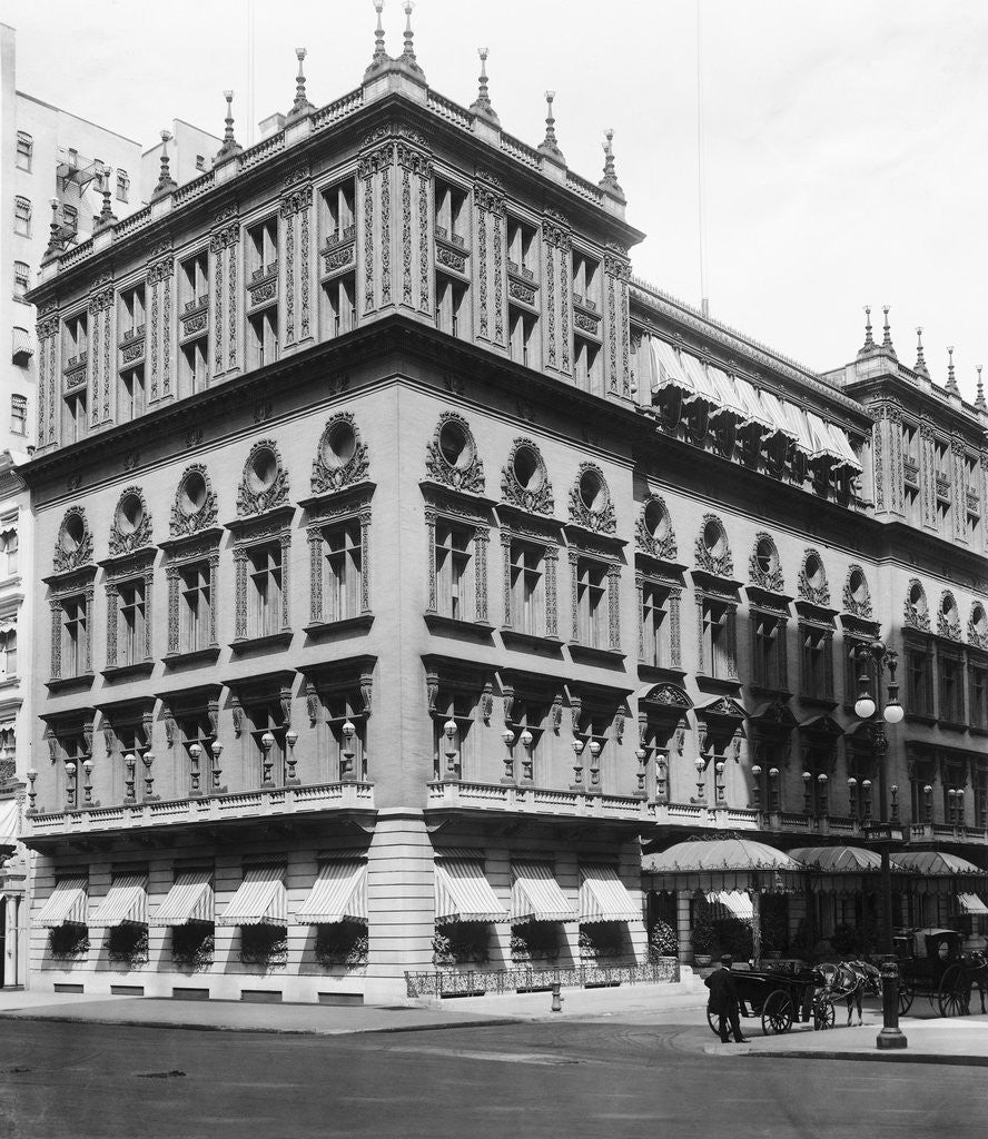 Detail of Exterior of Delmonico's Hotel by Anonymous