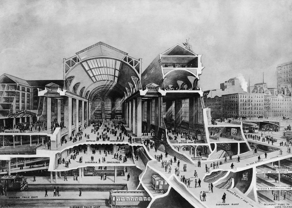 Detail of Grand Central Station by Anonymous