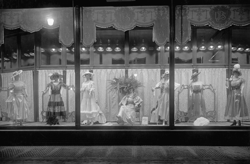 Detail of Dress Display in a Store Window by Anonymous