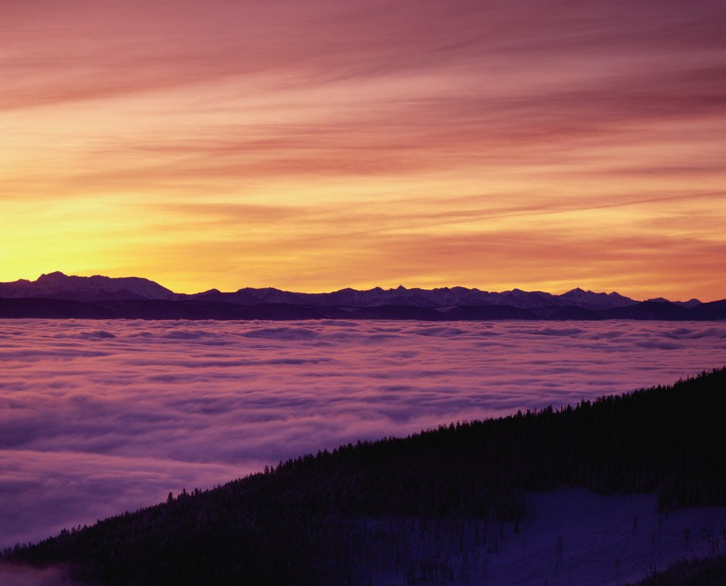 Detail of Livingston Range and Clouds by Anonymous
