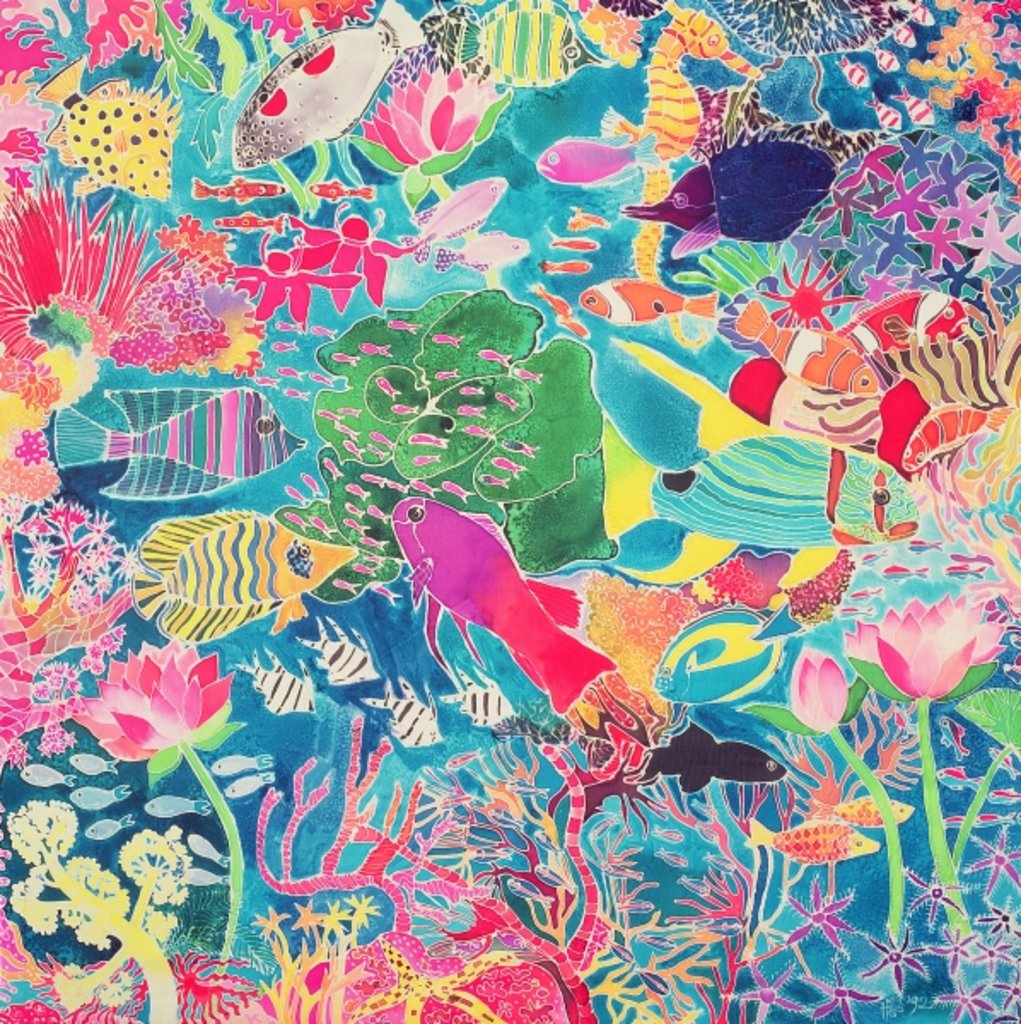 Detail of Underwater Rainbow, 1993 by Hilary Simon