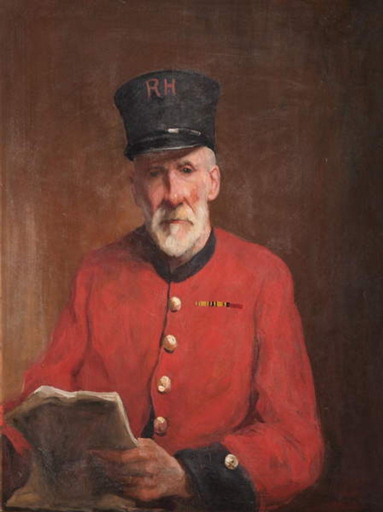 Detail of Portrait of an In-Pensioner by School English