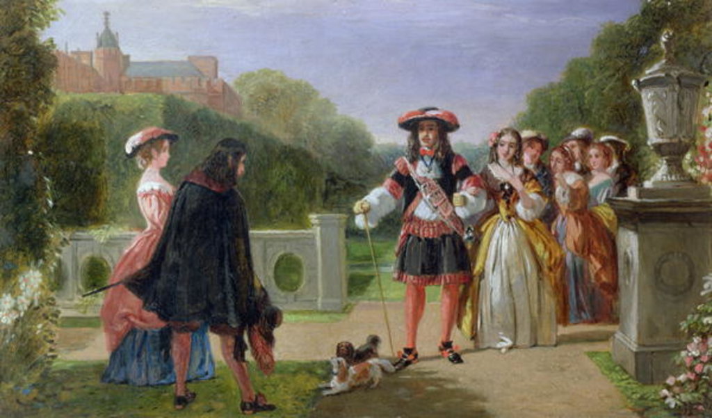 Detail of King Charles II and Nell Gwynne by Edward Matthew Ward