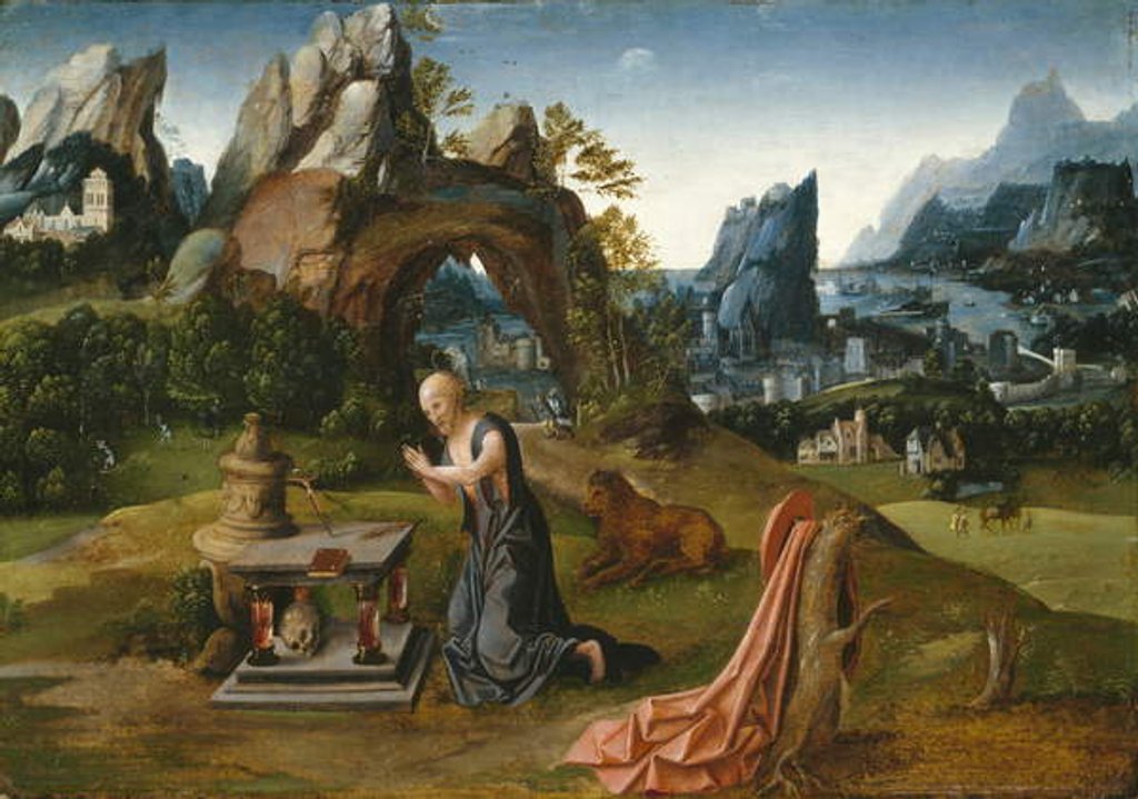 Detail of St. Jerome Praying in a Landscape, 1525-50 by Joachim Patenier