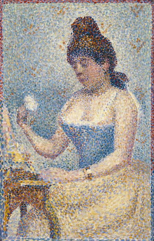 Detail of Young Woman Powdering Herself, 1889 by Georges Pierre Seurat