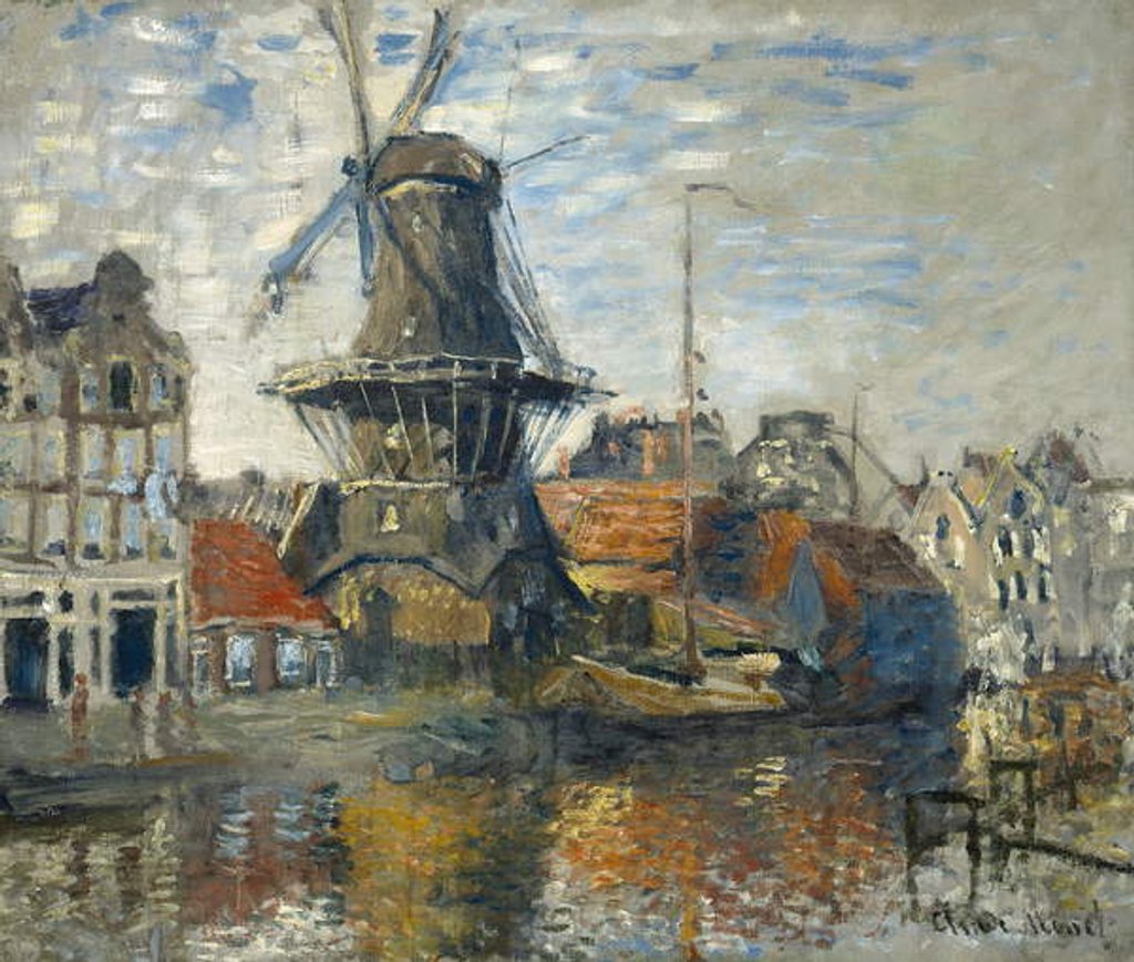 Detail of The Windmill, Amsterdam, 1871 by Claude Monet