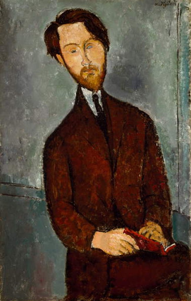 Detail of Leopold Zborowski, c.1916 by Amedeo Modigliani