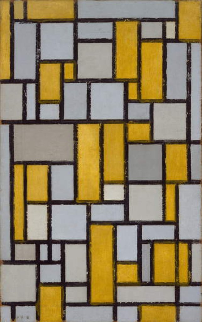 Detail of Composition with Grid 1, 1918 by Piet Mondrian