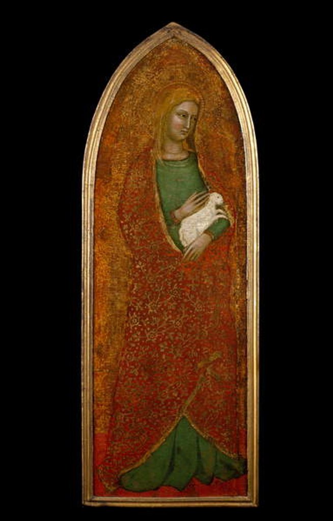 Detail of Saint Agnes, c.1365 by Andrea di Bonaiuto (fl.1343-77)
