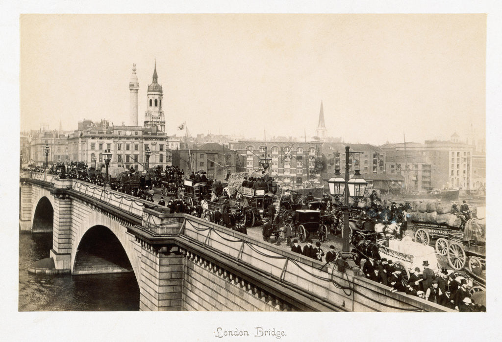 Detail of Traffic on London Bridge by Anonymous
