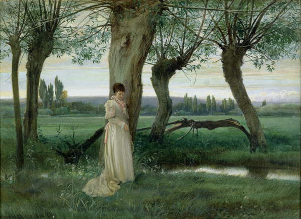 Detail of At The Brook, 1874 by Edward Henry Fahey