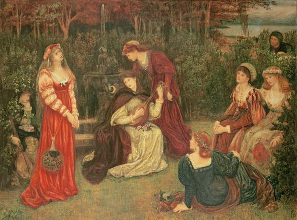 Detail of Fiammetta Singing, 1879 by Marie Spartali Stillman