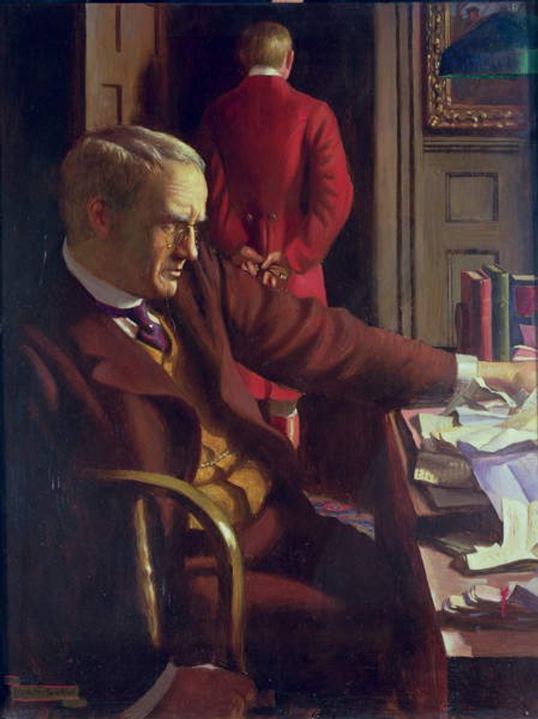 Detail of And he begetteth a son, and there is nothing in his hand by John Byam Liston Shaw