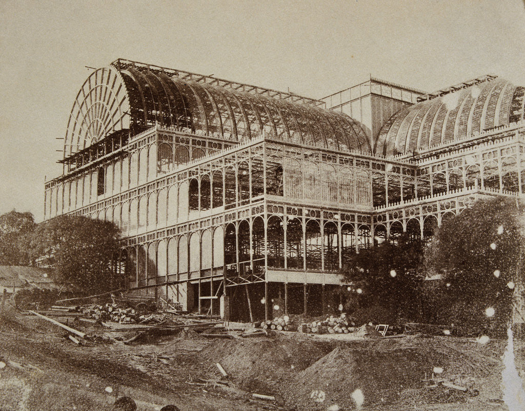 Detail of South End of Crystal Palace During Construction by Anonymous