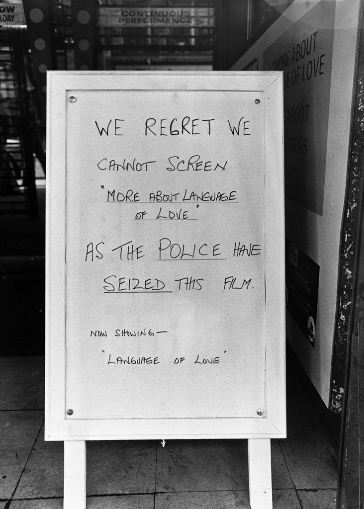 Detail of Sign Outside Sex Cinema by Anonymous