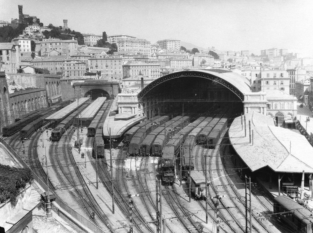 Detail of Genoa Railway Station by Corbis