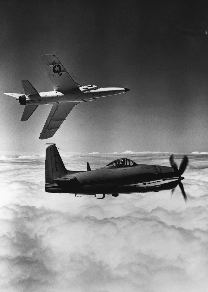 Detail of Propeller and Jet Fighters of the U.S. Navy by Anonymous