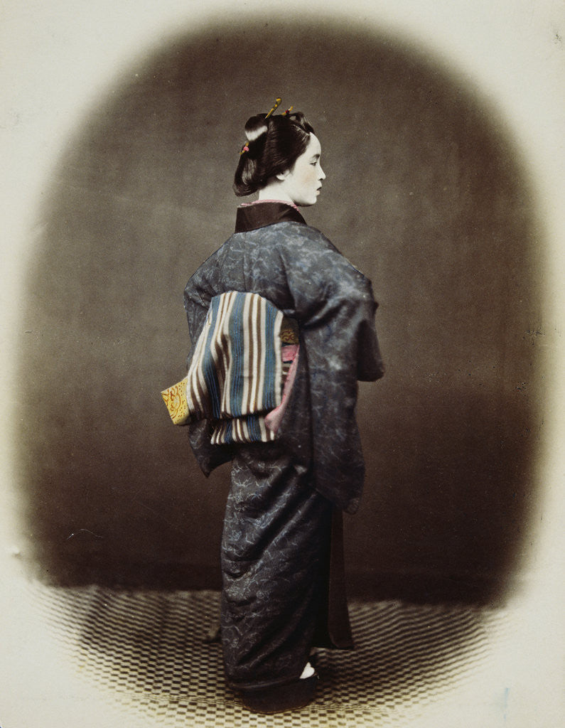 Detail of Portrait of a Japanese Woman by Felice Beato
