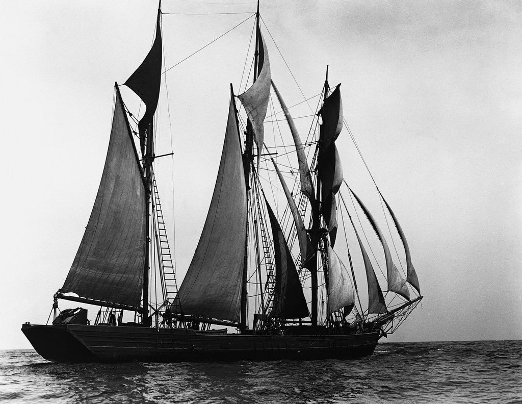 Detail of Ship at Full Sail by Anonymous